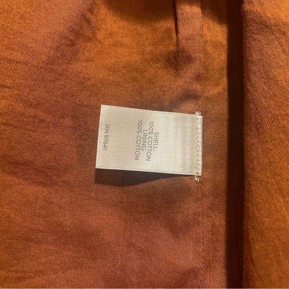 Pure Jill Women’s Small Jacket Textured Jacquard Boho Lagenlook Burnt Orange - Picture 5 of 9